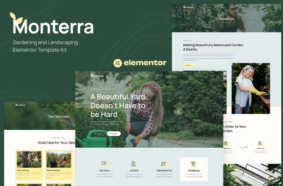 Monterra – Gardening and Landscaping Elementor Template