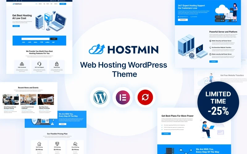 Hostmin – Multipurpose Web Hosting WordPress Theme
