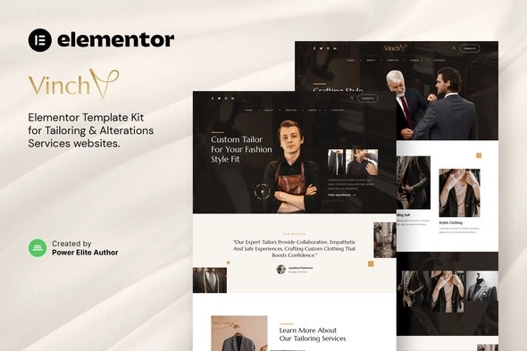 Vinch – Professional Tailoring & Alterations Services Elementor Template