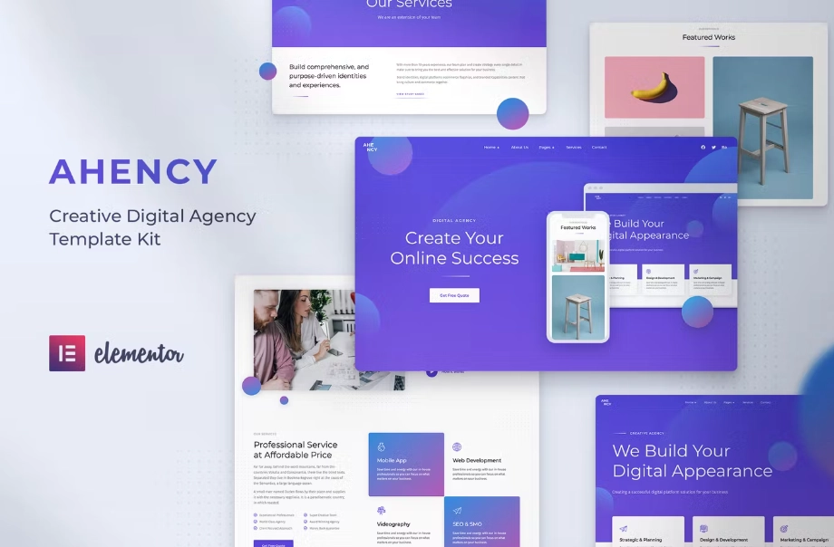 AHENCY – Creative Digital Agency Elementor Template