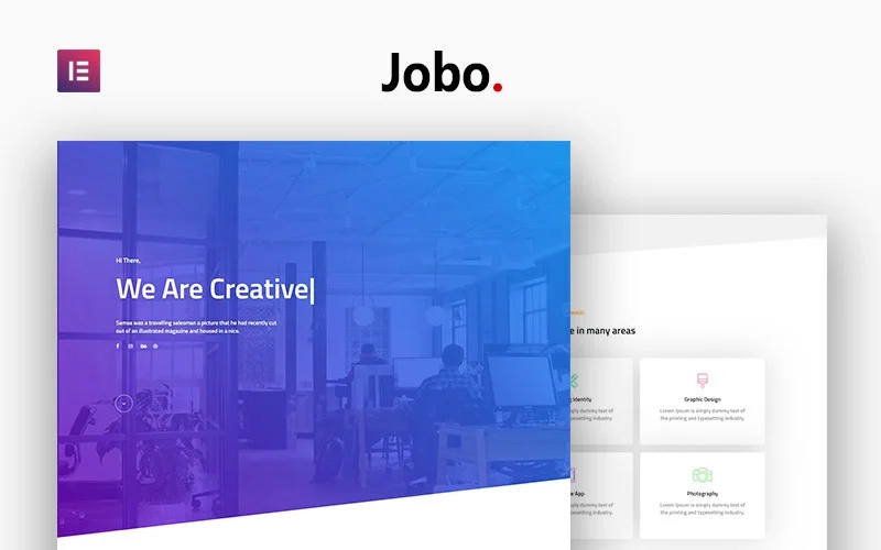 Jobo – Creative Portfolio Modern WordPress Elementor Theme WordPress Theme