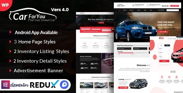 Auto CarForYou – Responsive Car Dealer WordPress Theme