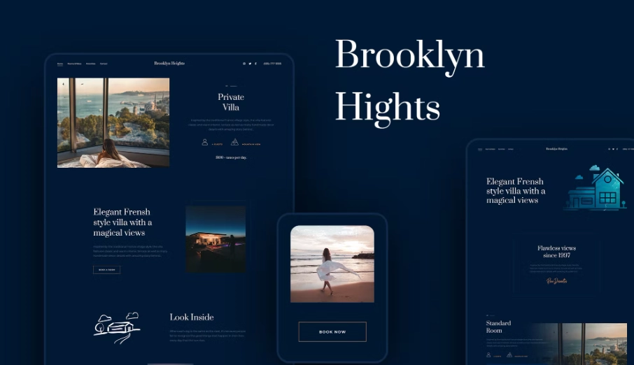 Brooklyn Heights – Private Villa & Hotel Elementor Template
