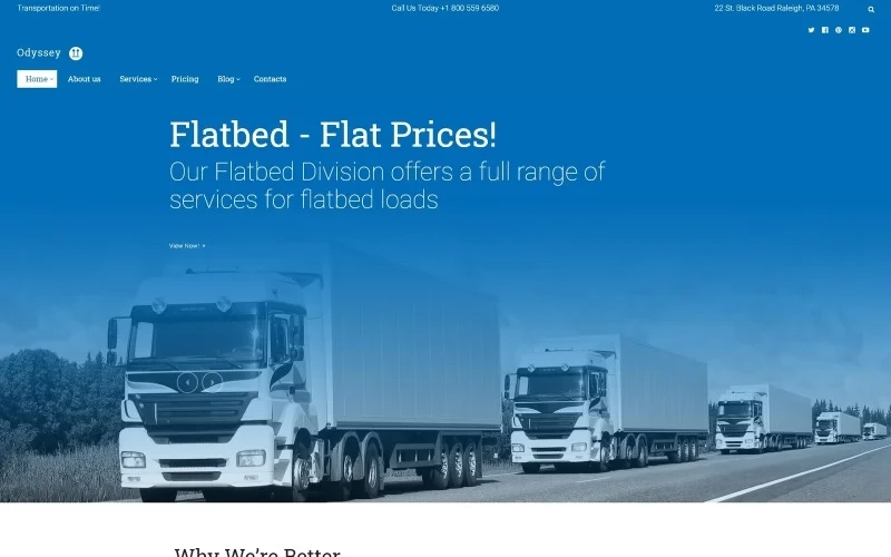 Odyssey – Transportation, Trucking & Logistics WordPress Theme