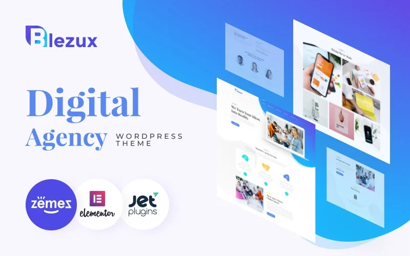 Blezux – Digital Multipurpose Modern WordPress Elementor Theme WordPress Theme