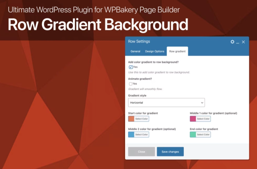 Ultimate Row Gradient Background for WPBakery Page Builder