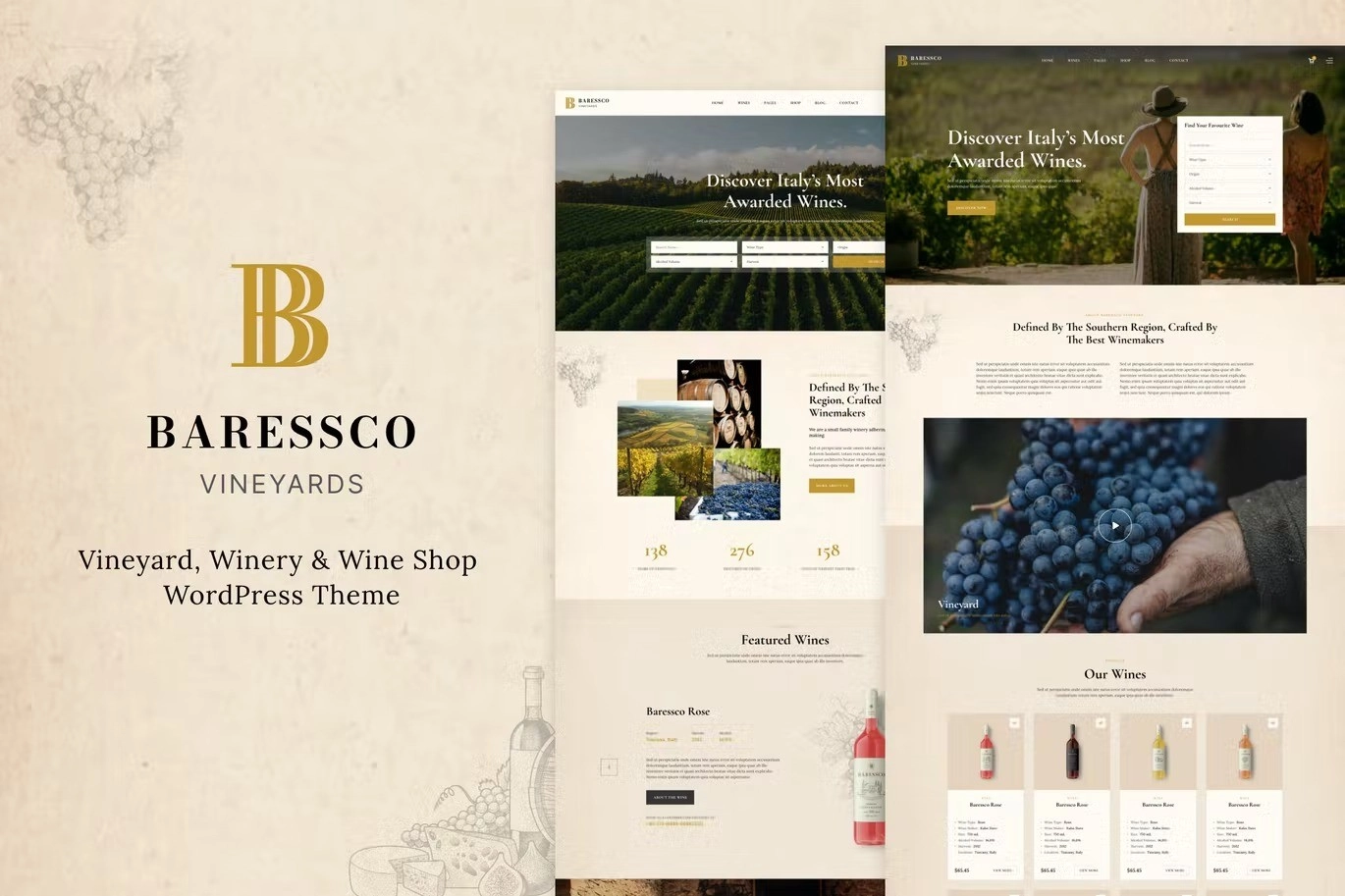 Baressco – Wine, Vineyard & Winery WordPress Theme