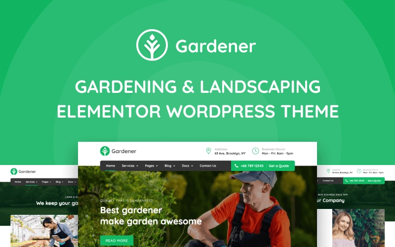 Gardener – Gardening and Landscaping WordPress Elementor Theme WordPress Theme