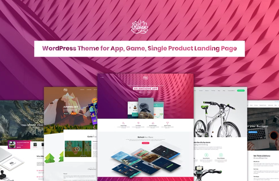 Riven – App, Game, Single Product Landing Page