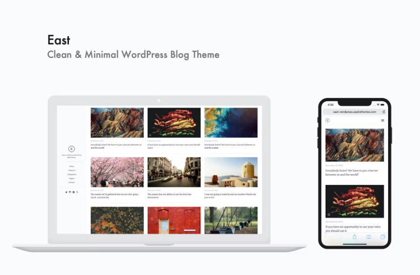 East – Clean & Minimal WordPress Blog Theme