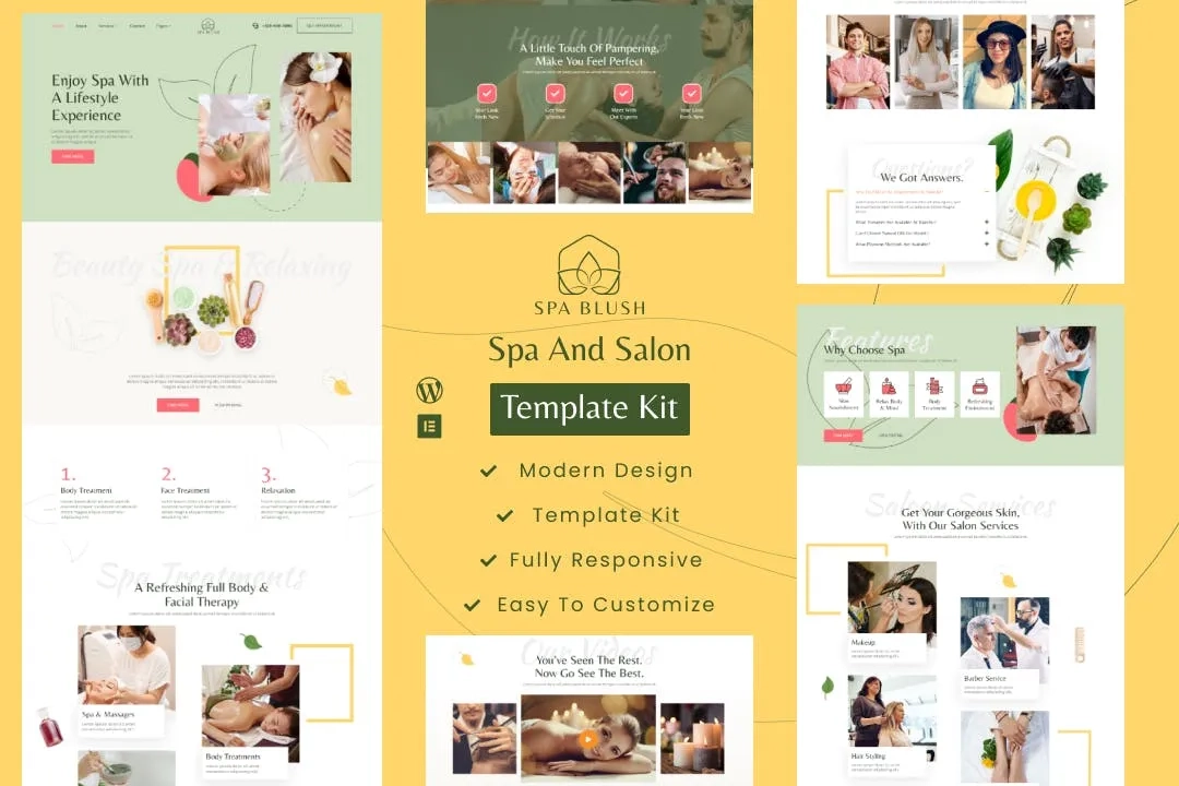 Spa Blush – Beauty Massage & Wellness Elementor Template