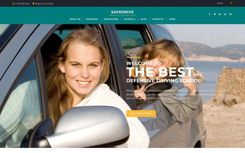 SafeDrive – Driving School Responsive WordPress Theme
