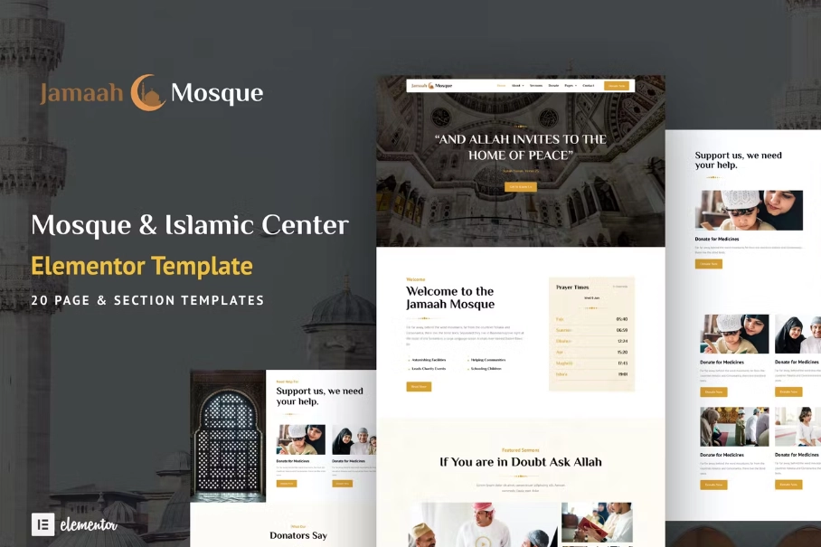 Jamaah – Mosque & Islamic Center Elementor Template