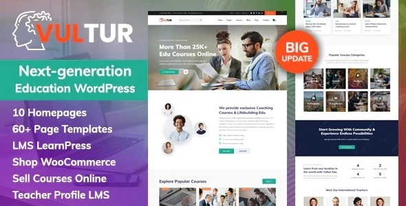 Vultur – Coach Online Courses & LMS Education WordPress