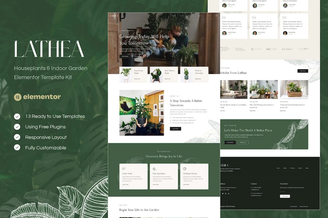 Lathea – Houseplants & Indoor Garden Elementor Template