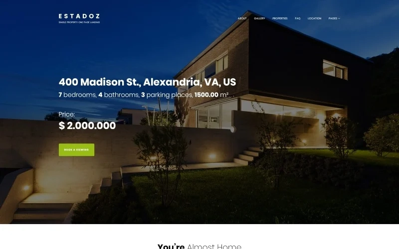 Estadoz – Real Estate Agency WordPress Theme