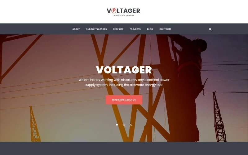 Voltager – Electricity & Electrician Services WordPress Theme