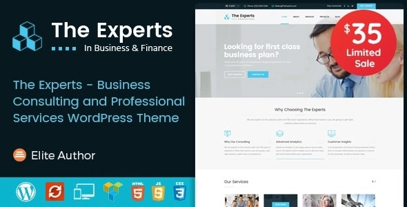 The Experts – Business Consulting and Professional Services WordPress Theme
