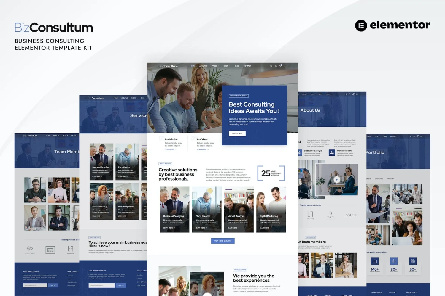 Bizconsultum – Business Consulting Elementor Template