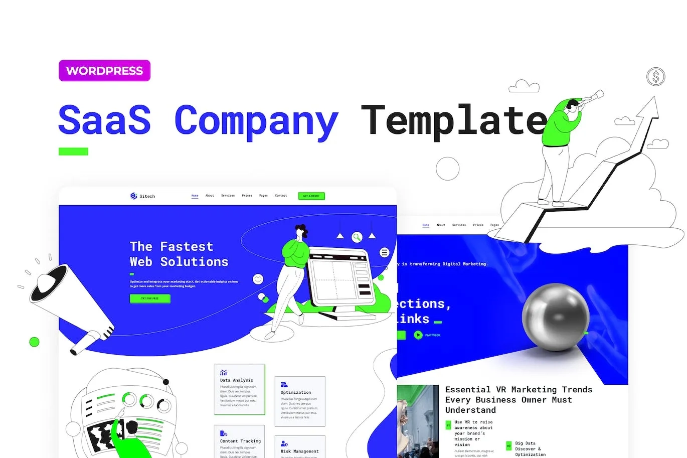 Sitech – SaaS Company Elementor Pro Template