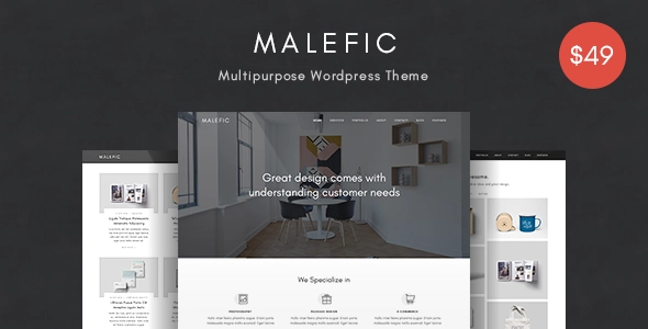 Malefic – Multipurpose One Page Responsive WordPress Theme