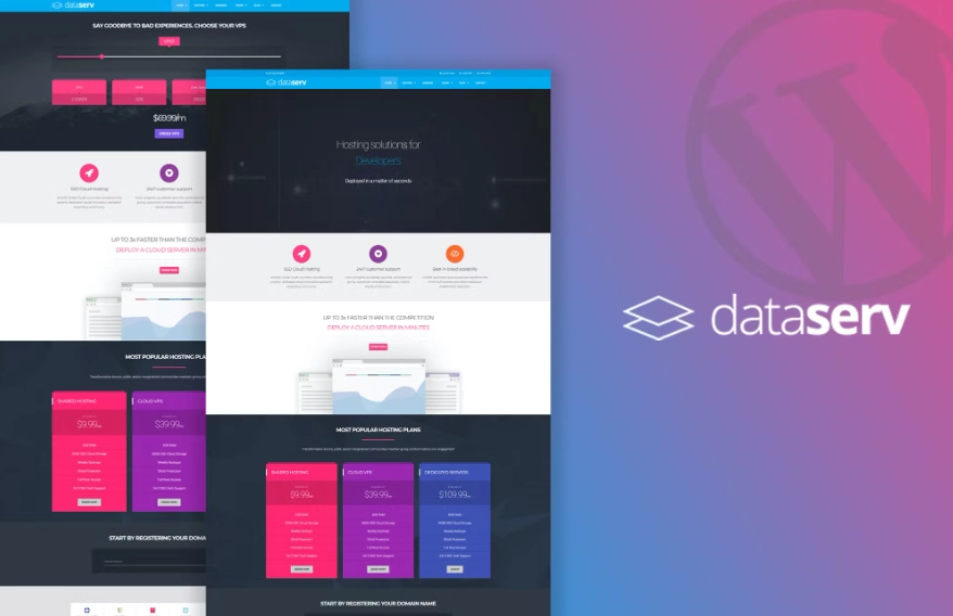 Dataserv – Professional Hosting WordPress Theme