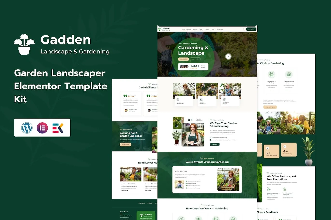 Gadden – Garden & Landscaping Elementor Template