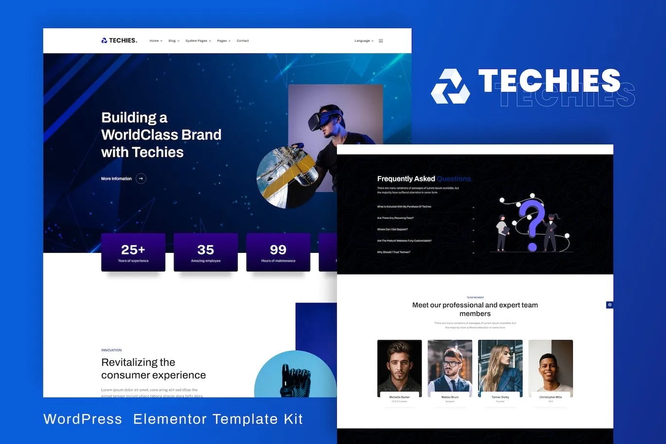 Techies – Technology Branding Agency Elementor Pro Template