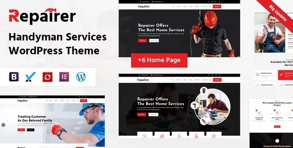 Repairer – Handyman Services WordPress Theme