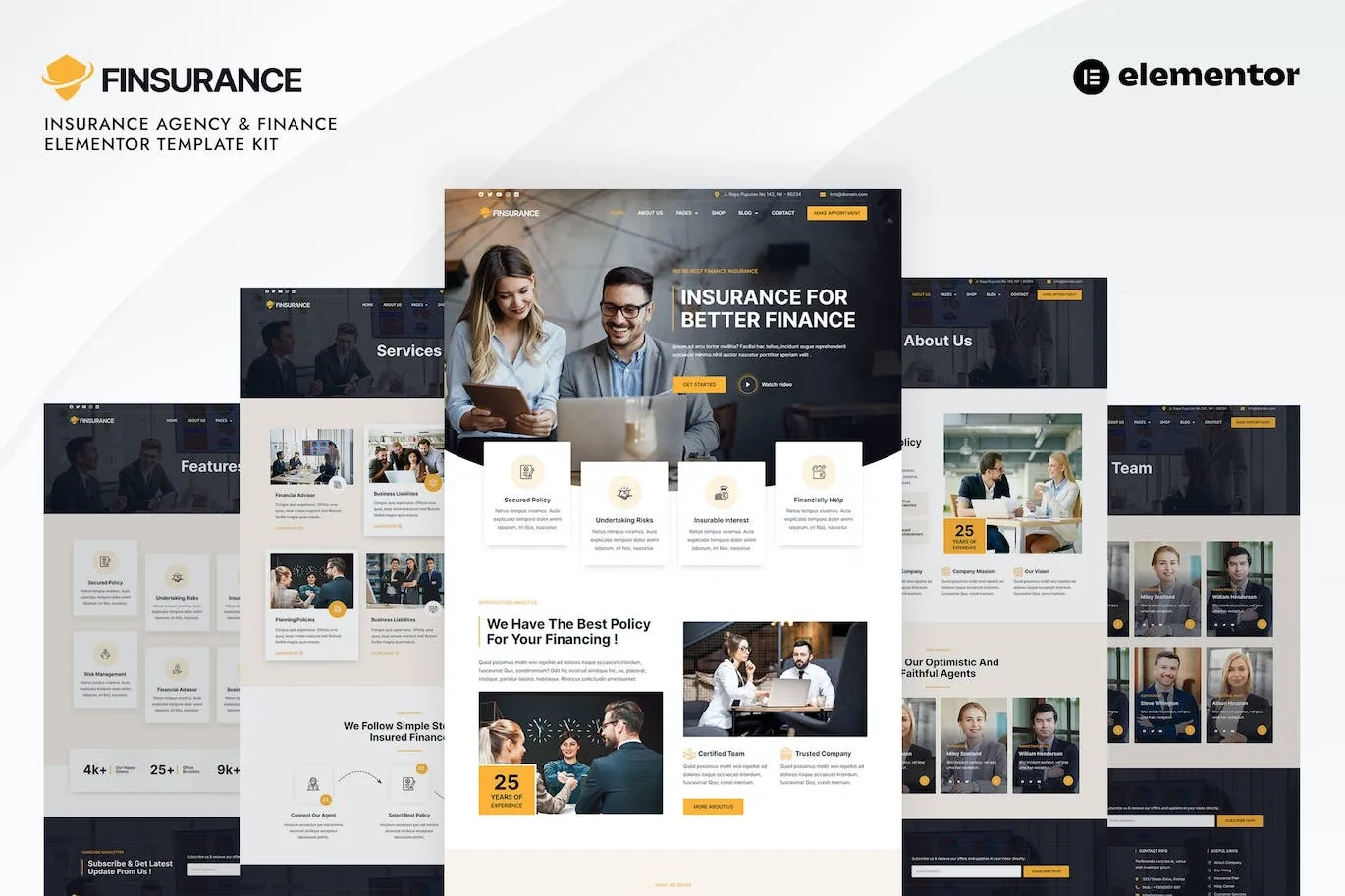 Finsurance – Insurance Agency & Finance Template