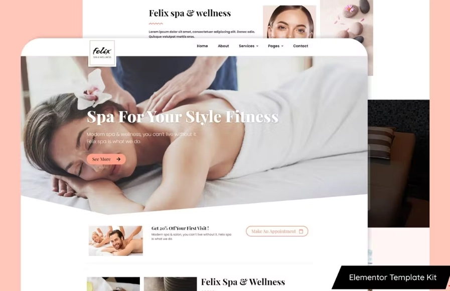 Felix – Spa Elementor Template