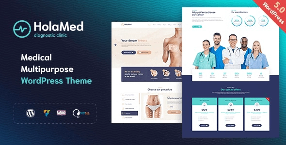 HolaMed – Medical Diagnostic & Plastic Surgery Clinic WordPress Theme