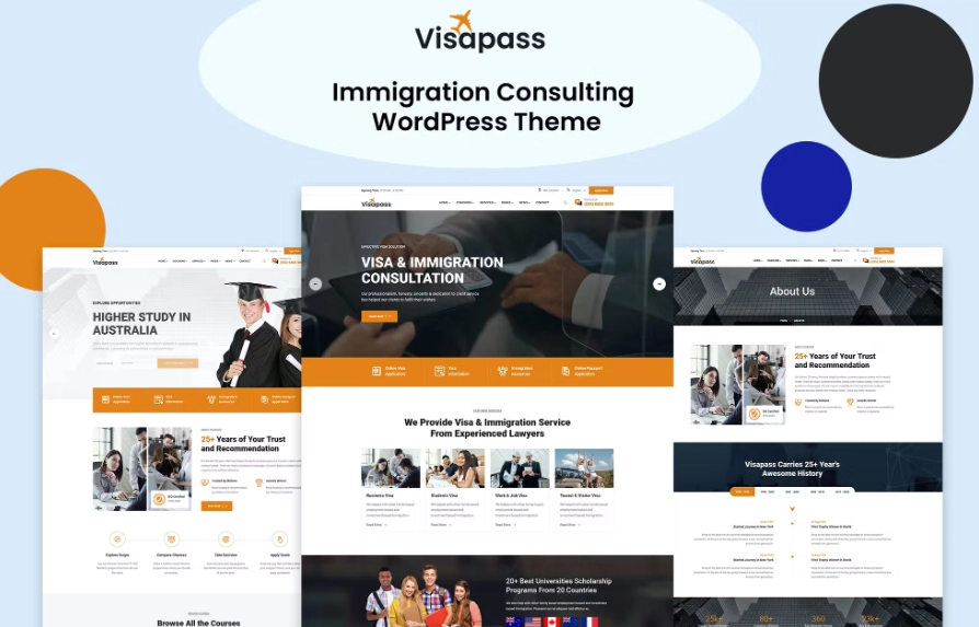 Visapass – Immigration Consulting WordPress Theme