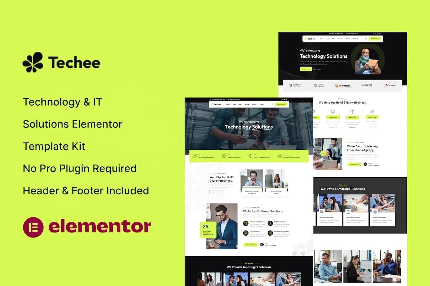 Techee – Technology & IT Solutions Elementor Template