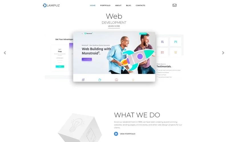 Lampuz – Web Development Multipurpose Animated WordPress Elementor Theme WordPress Theme