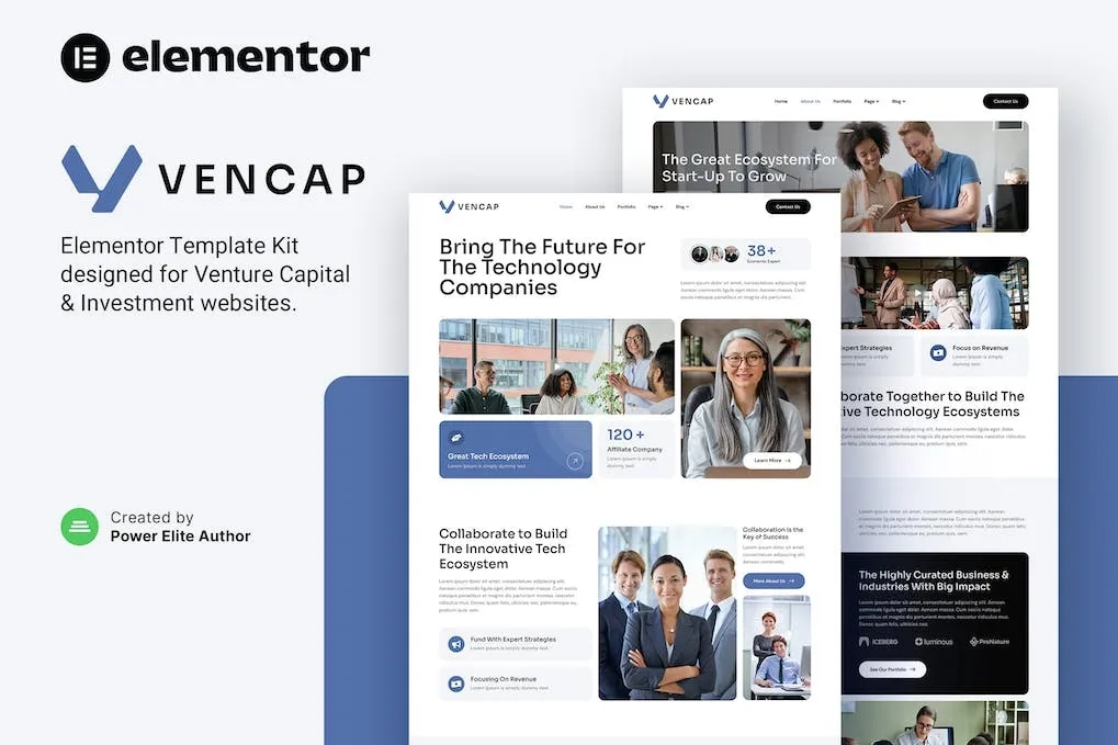 Vencap – Venture Capital & Investment Elementor Template