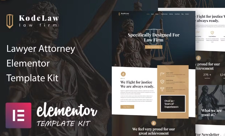 Kodelaw – Lawyer Attorney Elementor Template