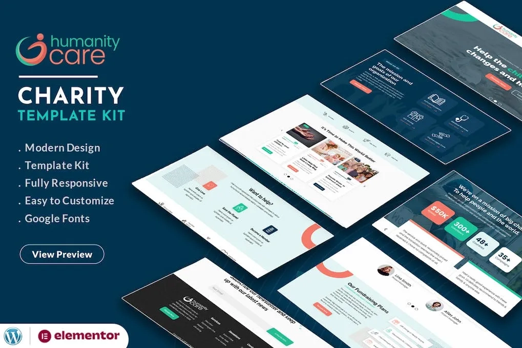 Humanity Care – Nonprofit Charity & Donation Elementor