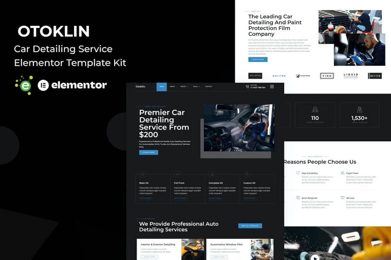 Otoklin – Car Detailing Service Elementor Pro Template