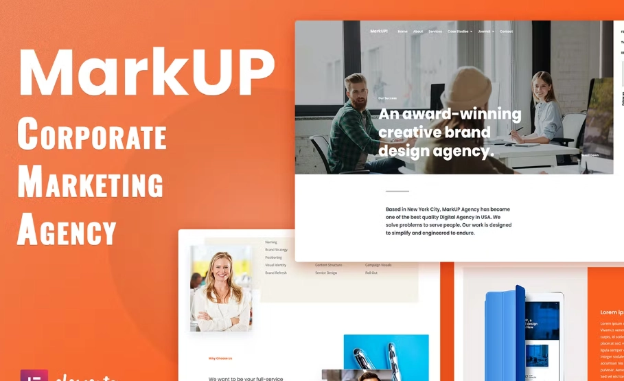 MarkUP – Corporate & Marketing Agency Elementor Template