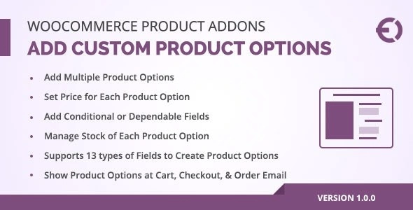 Extendons: WooCommerce Product Add-ons - Custom Product Options Plugin