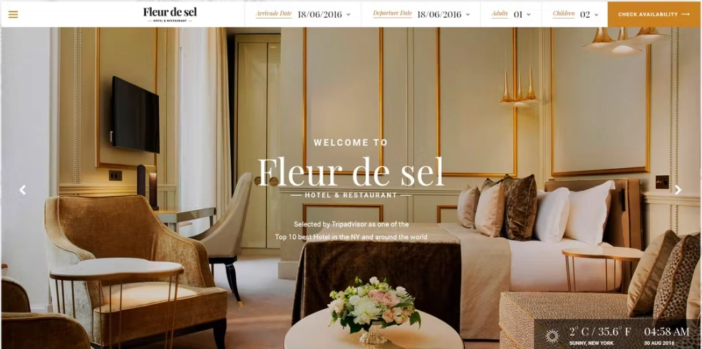 Fleurdesel – Hotel Booking WordPress Theme