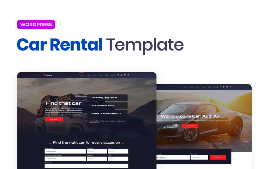 Rotors – Car Rental Elementor Template