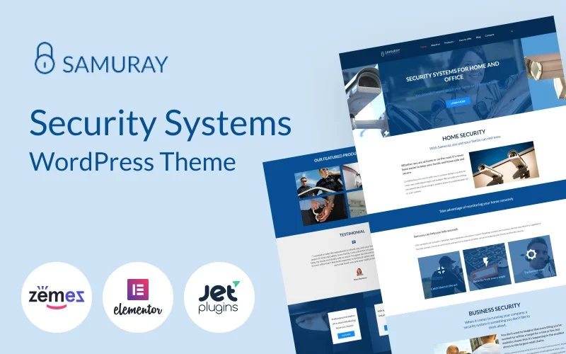 Samuray – Elementor-based security WordPress Theme