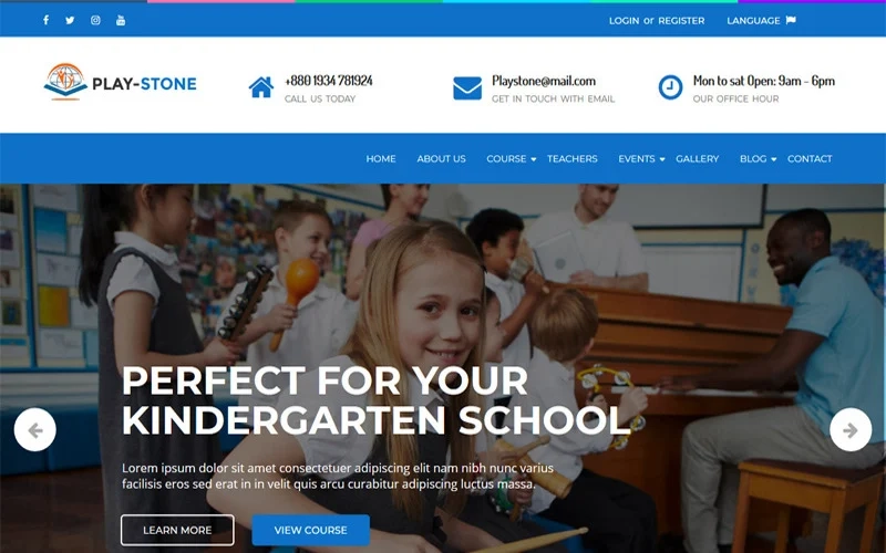 Playstone – Kindergarten & School WordPress Theme