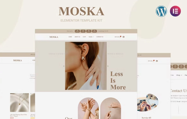 Moska – Fashion Jewelry Store WooCommerce Elementor Template