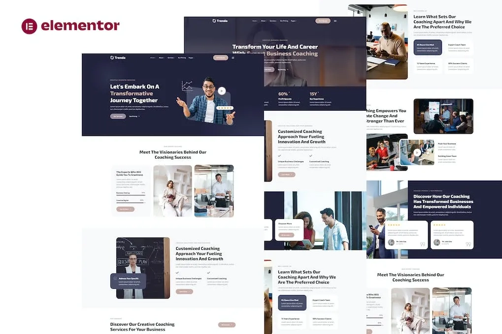 Trenda – Creative Business Coaching Elementor Template