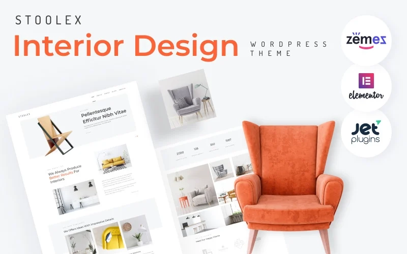 Stoolex – Interior Design Multipurpose Minimal WordPress Elementor Theme WordPress Theme