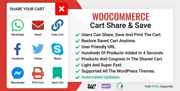 WooCommerce Cart Share & Save