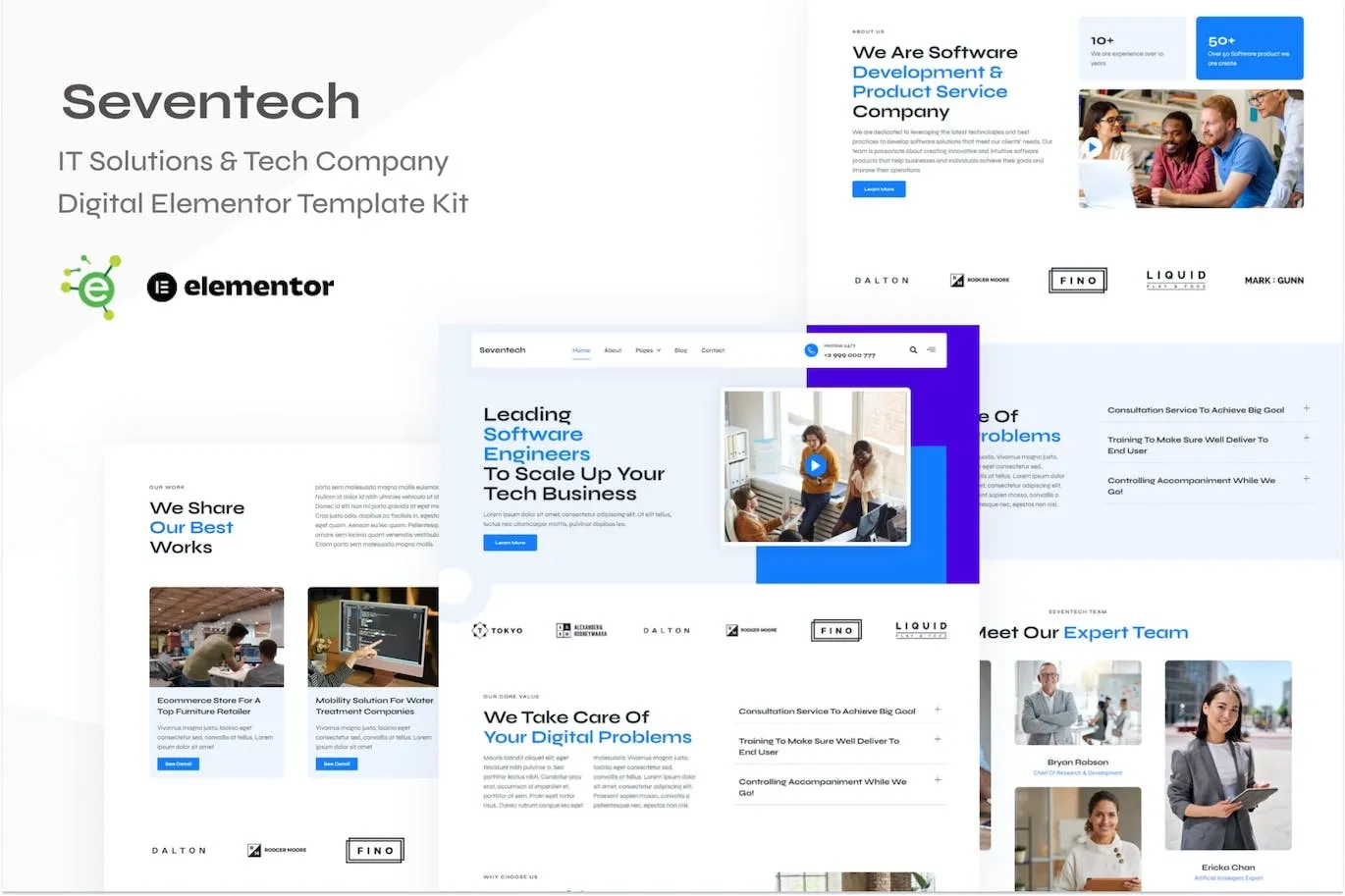 Seventech – IT Solutions & Tech Company Digital Elementor Template